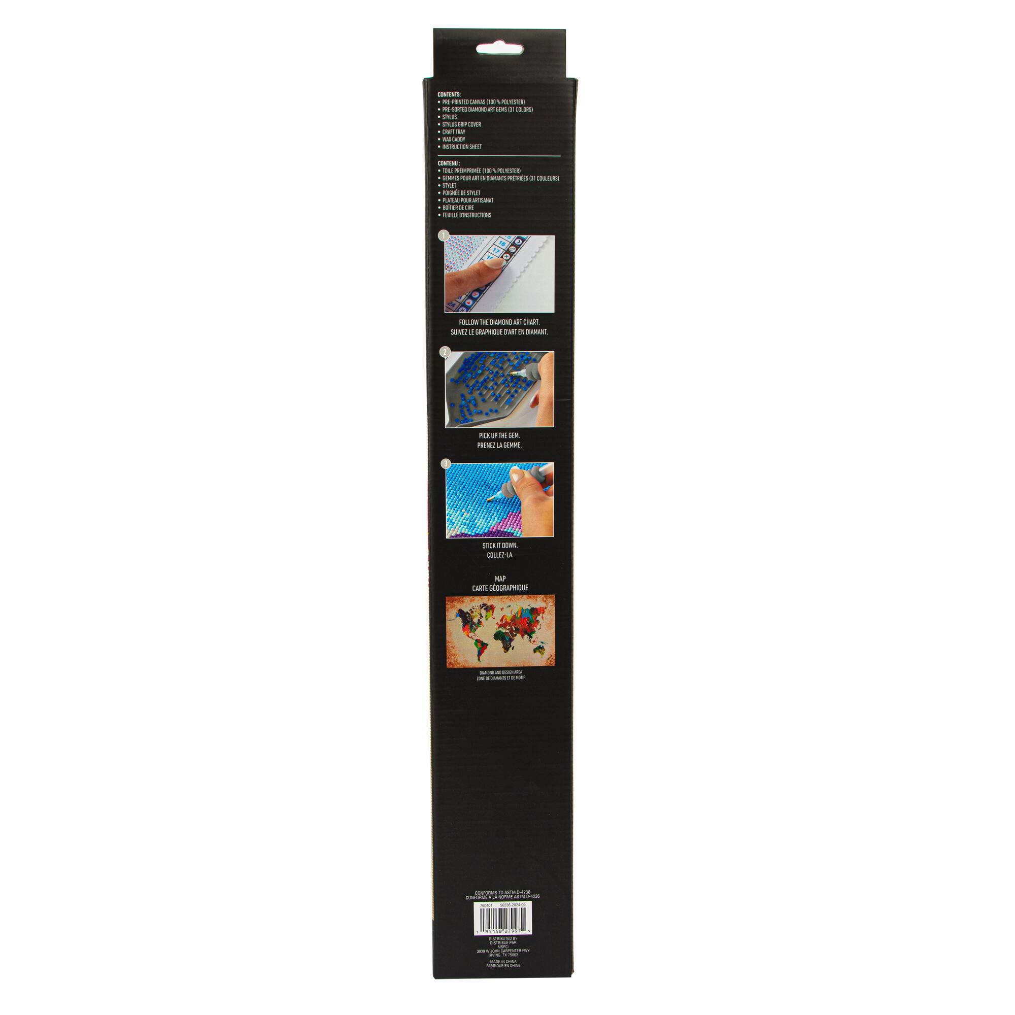 Rainbow World Map Diamond Art Kit by Make Market®